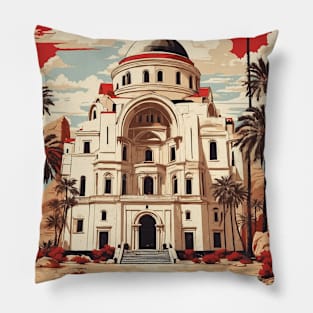 Monastery of Saint Anthony Egypt Vintage Poster Tourism Pillow