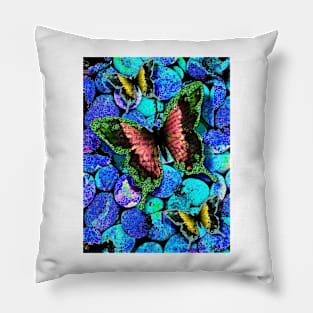 Butterfly among the Rocks Pillow