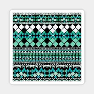 Geometric Bohemian Green Magnet