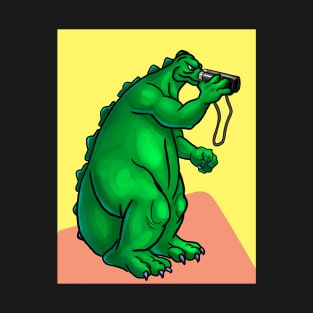 Animated Godzilla With Binoculars T-Shirt