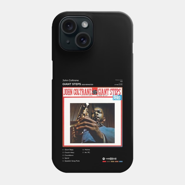 John Coltrane - Giant Steps Tracklist Album Phone Case by 80sRetro