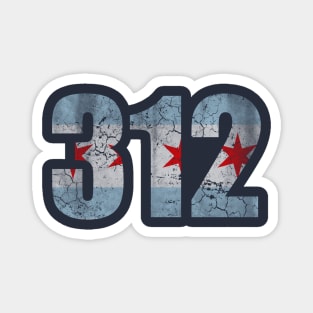 Chicago Flag 312 Magnet