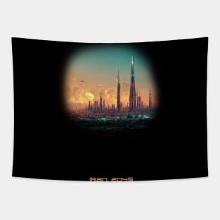 Futuristic Iran 2045 Artwork Tapestry