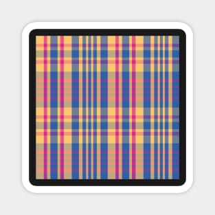 Vaporwave Aesthetic Sorcha 2 Hand Drawn Textured Plaid Pattern Magnet