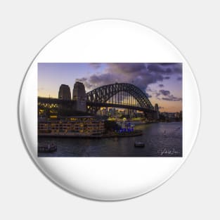 Sydney Harbour Bridge at sunset, Sydney, Australia. Pin