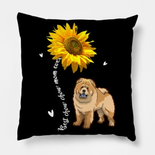 Best Chow Chow Mom Ever Sunflower Pillow