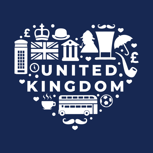 British Icons in a Heart Shape // UK Pride by Now Boarding