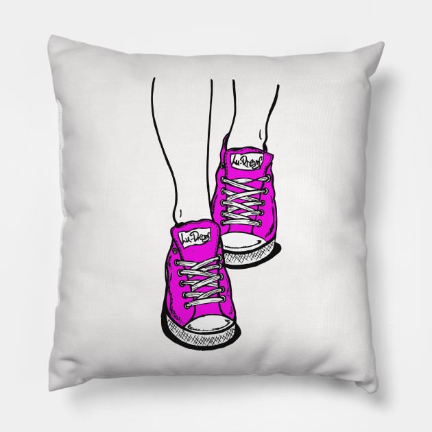 Pink Sneakers. Pillow by LuDreams