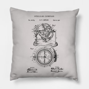 Patent Print 1902 Stellar Compass Pillow