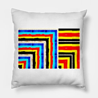 Colourful Vertical Stripes both ways Pillow