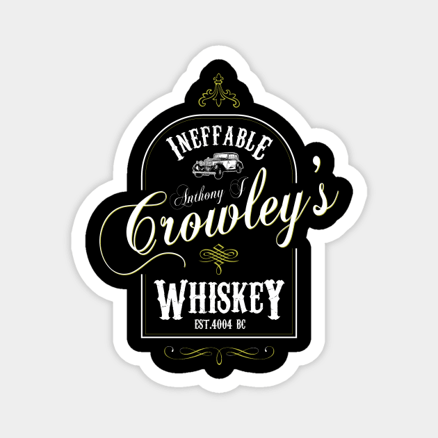 Anthony J Crowleys Ineffable Whiskey Good Omens Magnet by Bevatron