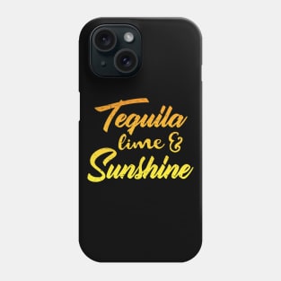 Tequila, Lime, Sunshine - color design Phone Case