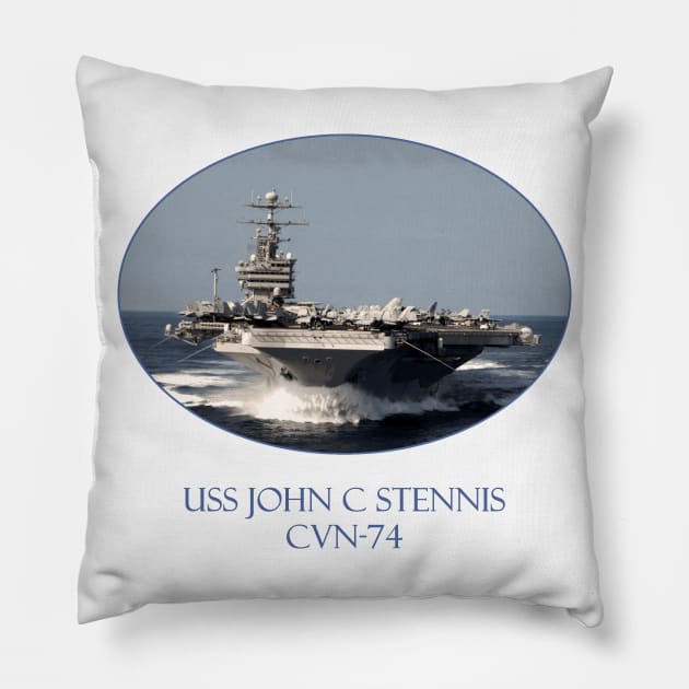 USS John C Stennis  CVN-74 Pillow by Naves