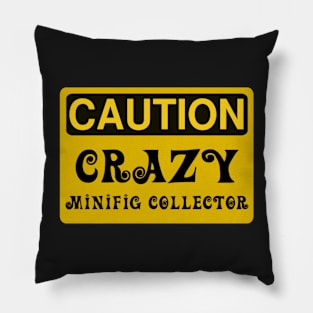 Caution Crazy Minifig Collector Sign Pillow