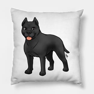 Dog - American Staffordshire Terrier - Cropped Black Pillow