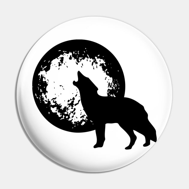 Wolf Howling at the moon Pin by psanchez