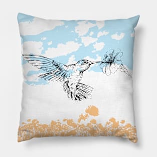 Hummingbird print Pillow