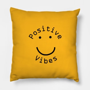 Positive Vibes Smiley Face Pillow