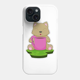 Cat Coffee Cup Phone Case