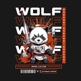 Wolf Cute Samurai T-Shirt