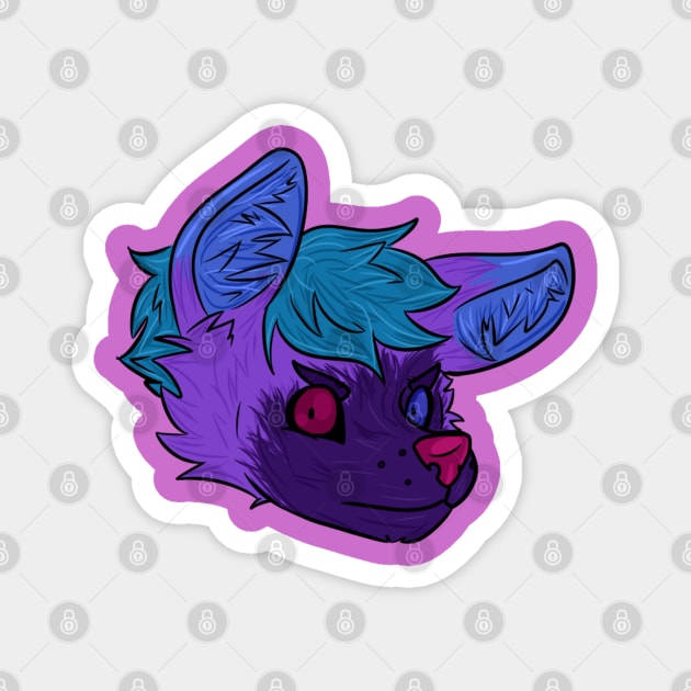 Purple Wolf Magnet by HomeStormFD