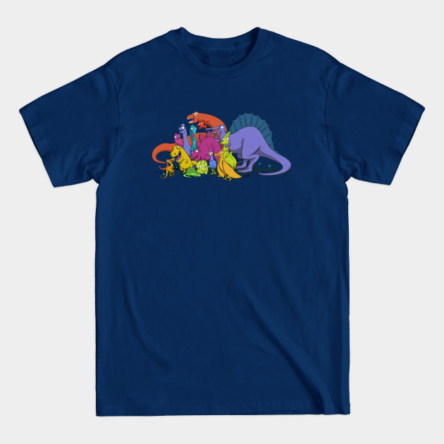 Dinosaurs are all friends and a chicken - Dinosaur - T-Shirt