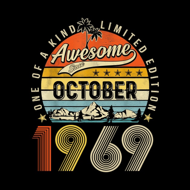 Awesome Since October 1969 Vintage 54th Birthday by Tagliarini Kristi