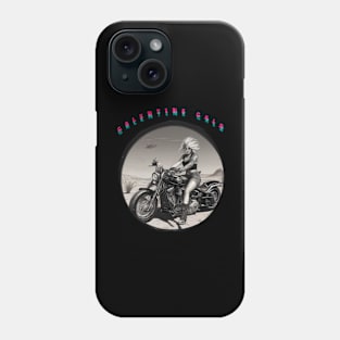 Galentine gal biker girl Phone Case