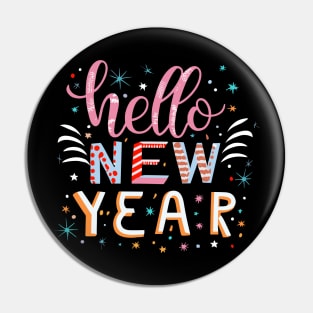 Hello New Year Pin