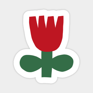 Bold red flower Magnet