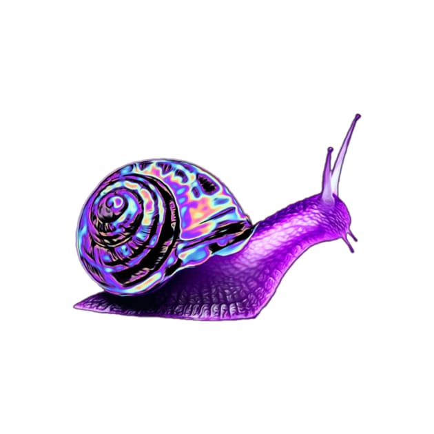 Purple Holo Snail by dinaaaaaah