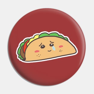 Sad Kawaii Taco Pin