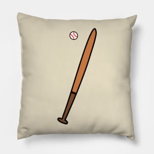 Cartoon baseball bat & ball Pillow