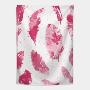 Pink Feathers Tapestry