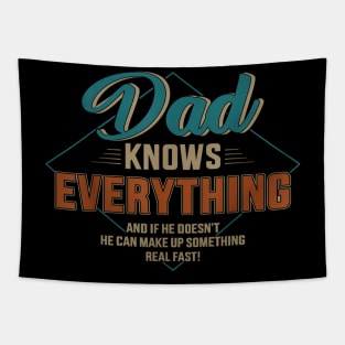 Dad knows everything vintage for father's day Tapestry