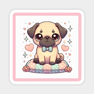 Kawaii Pug Dog Magnet