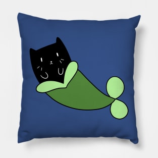 Mermaid Black Cat Pillow