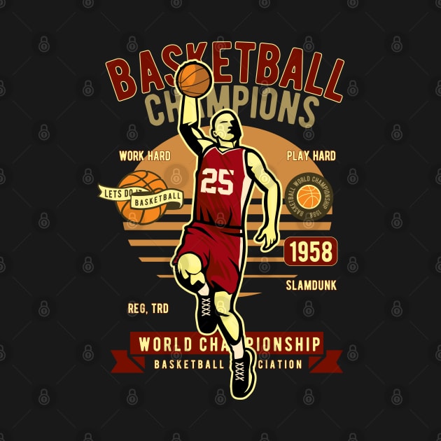 Vintage Basketball Champions by RockabillyM