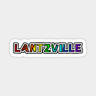 Town of Lantzville BC - Rainbow Text Design - Colourful Name Gift - Lantzville Magnet