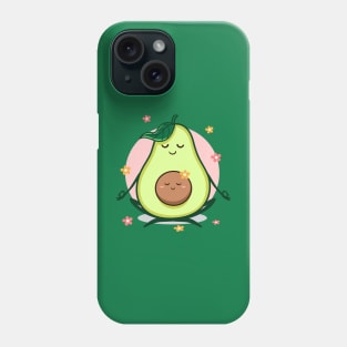 avocado mum yoga baby Phone Case