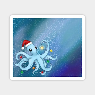 Christmas Octopus Magnet