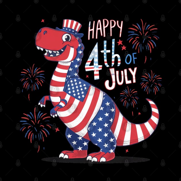 Dino Happy Birthday America by Aldrvnd