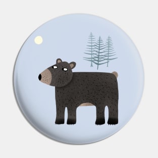 The Bear, the Trees and the Moon Pin