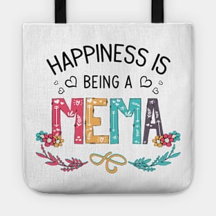 Happiness Is Being A Mema Wildflowers Valentines Mothers Day Tote