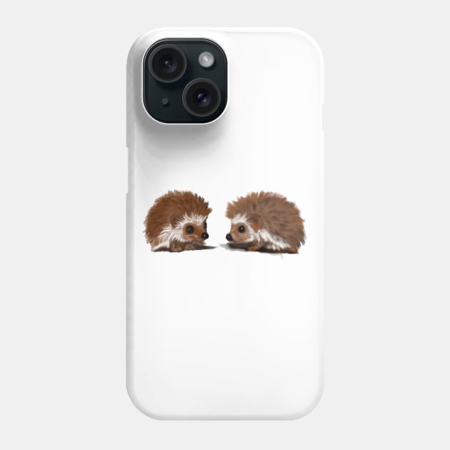 baby hedgehogs Phone Case by Artofokan