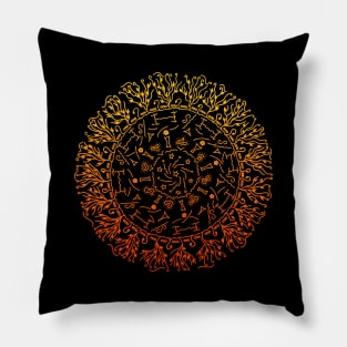 My 'very' Second - hand drawn - Mandala :) - Sun gradient Pillow