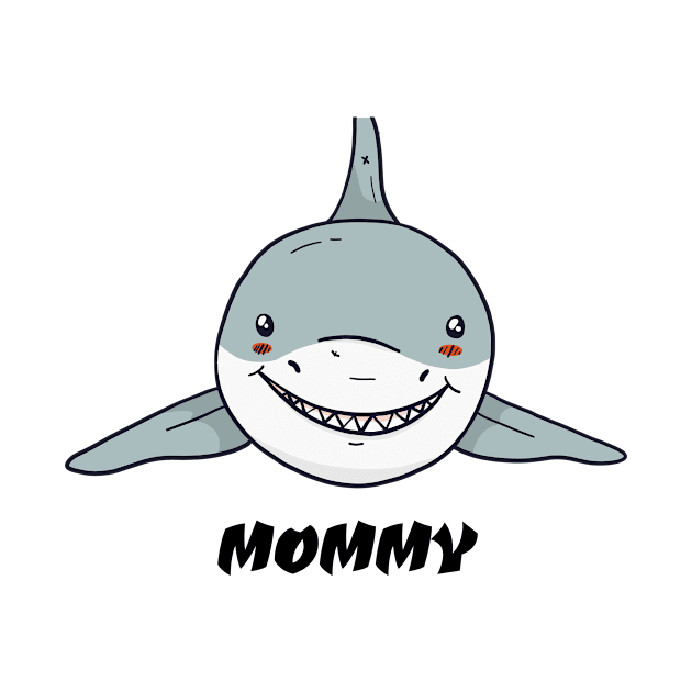 mommy shark lovers shirt by KURA SHOP