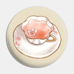 Cherry Blossom Tea Pin