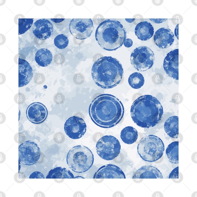 Modern abstract vintage bubbles pattern by TomFrontierArt