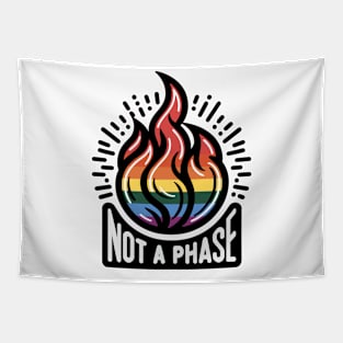 Embrace the Flame Design: "Not a Phase" Pride Edition Tapestry